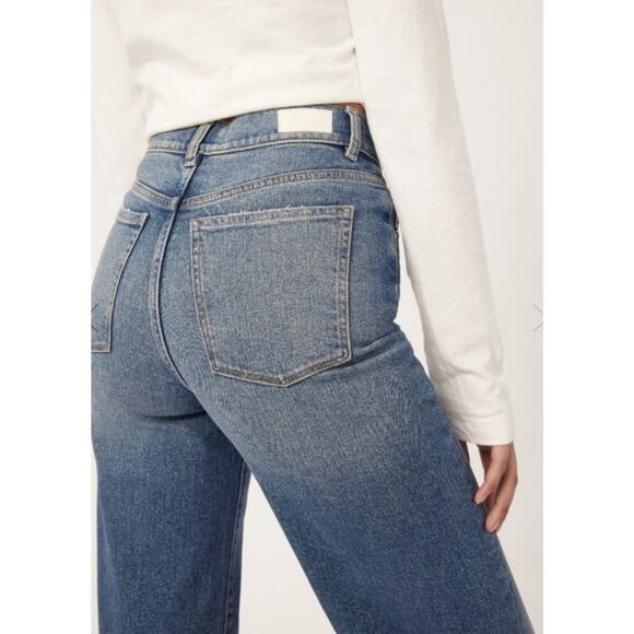 DL1961 Hepburn High Rise Wide Leg Jeans 32" Sz 26 In East Lake MSRP $219 NWT - Picture 5 of 16